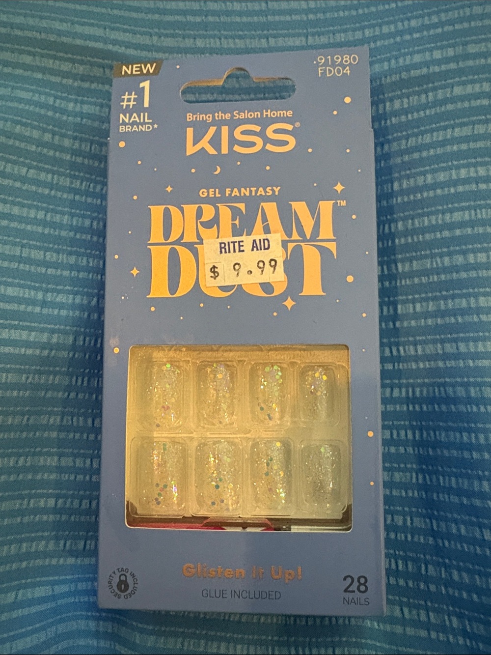 KISS Dream Dust Gel Fantasy Press-On Nails - Iridescent Clear Glitter